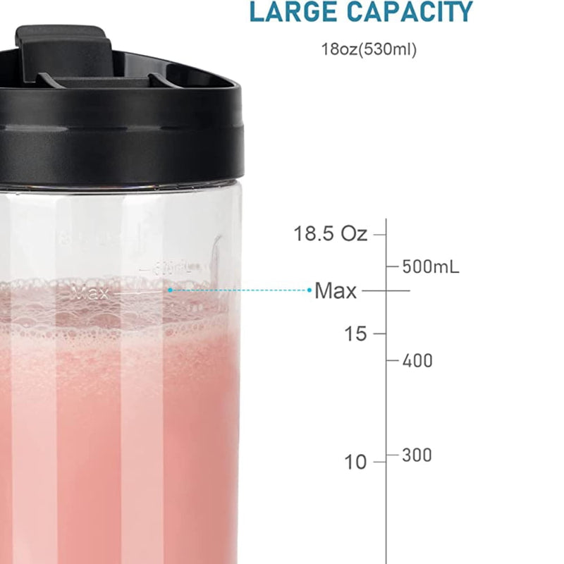 Nexgenics Portable Blender for Smoothies and Shakes – Rechargeable USB Personal Juicer Cup with Powerful Motor, BPA-Free Bottle, and LED Indicator – Ideal for Fruits (B-4