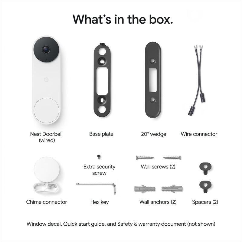 Google Nest Doorbell (Wired, 3rd Gen) - Video Doorbell Camera with 2K Video - Works with Google Home - With Gemini - Linen-14
