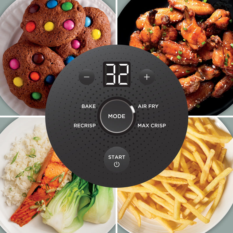 Ninja Crispi 4-in-1 Glass Air Fryer, 4 Qt & 6 Cup Containers, Designed Non-Toxic, Sage FN101SG-24