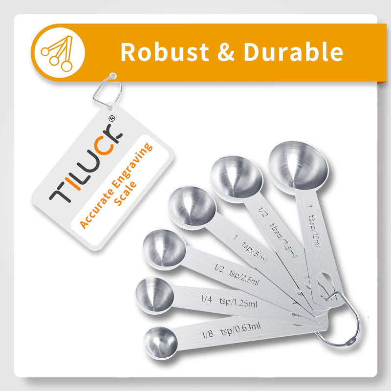 TILUCK Stainless Steel Measuring Cups & Spoons Set, Cups and Spoons,Kitchen Gadgets for Cooking & Baking (10)-1