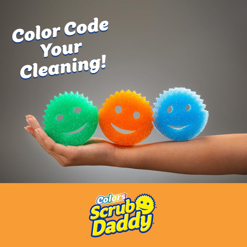 Scrub Daddy Color Sponges - Scratch-Free Multipurpose Dish Sponges for Kitchen, Bathroom & Household Cleaning - Made with BPA-Free Polymer Foam (3 Count)-3