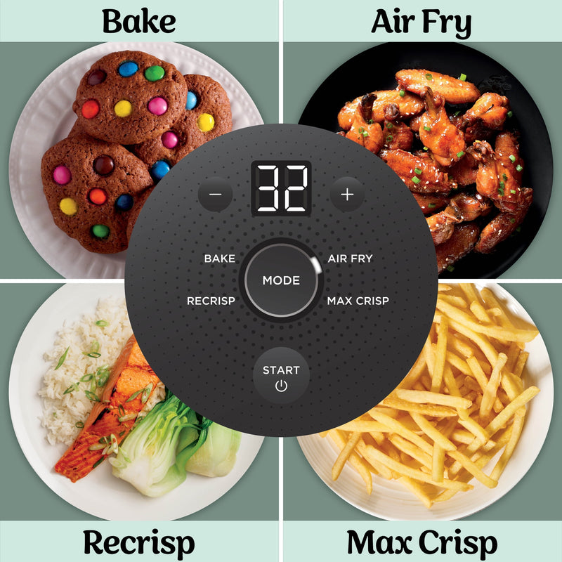 Ninja Crispi 4-in-1 Glass Air Fryer, 4 Qt & 6 Cup Containers, Designed Non-Toxic, Sage FN101SG-9