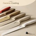 Carote 12 Pcs Kitchen Knife Set, Stainless Steel Knife Set with Creamic Coating, Taupe-1