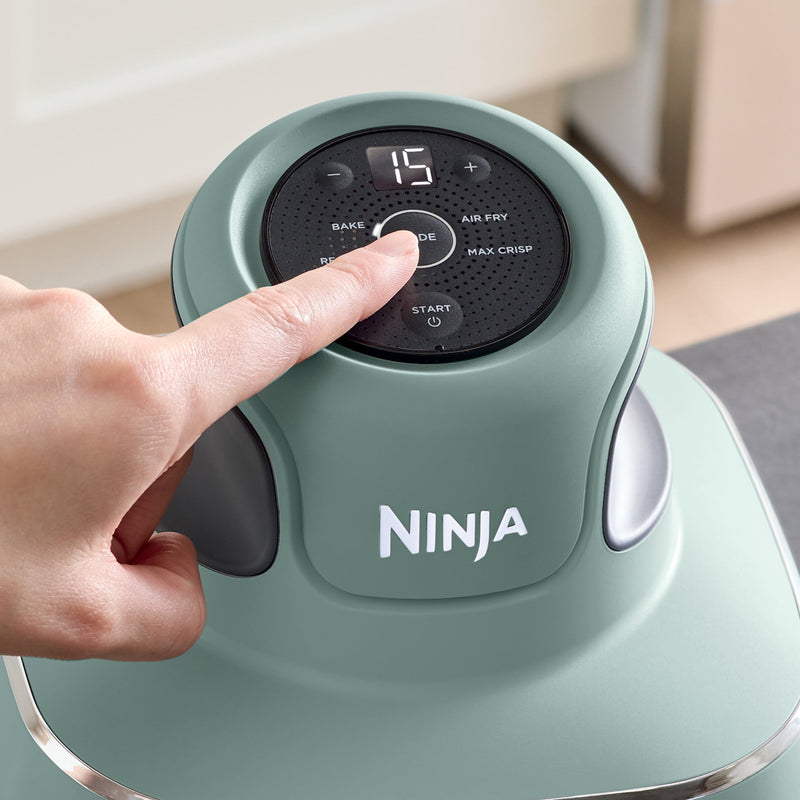 Ninja Crispi 4-in-1 Glass Air Fryer, 4 Qt & 6 Cup Containers, Designed Non-Toxic, Sage FN101SG-28