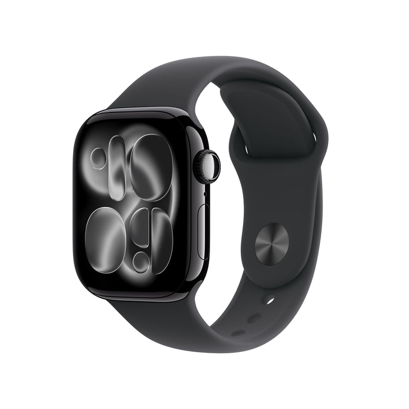 Apple Watch Series 11 GPS 46mm Jet Black Aluminum Case with Black Sport Band - M/L-32
