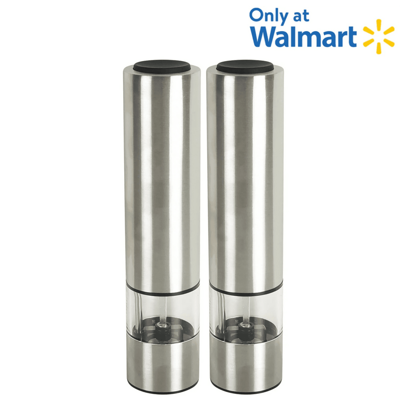 Nexgenics Electric Stainless Steel Salt and Pepper Grinder Set of 2-1