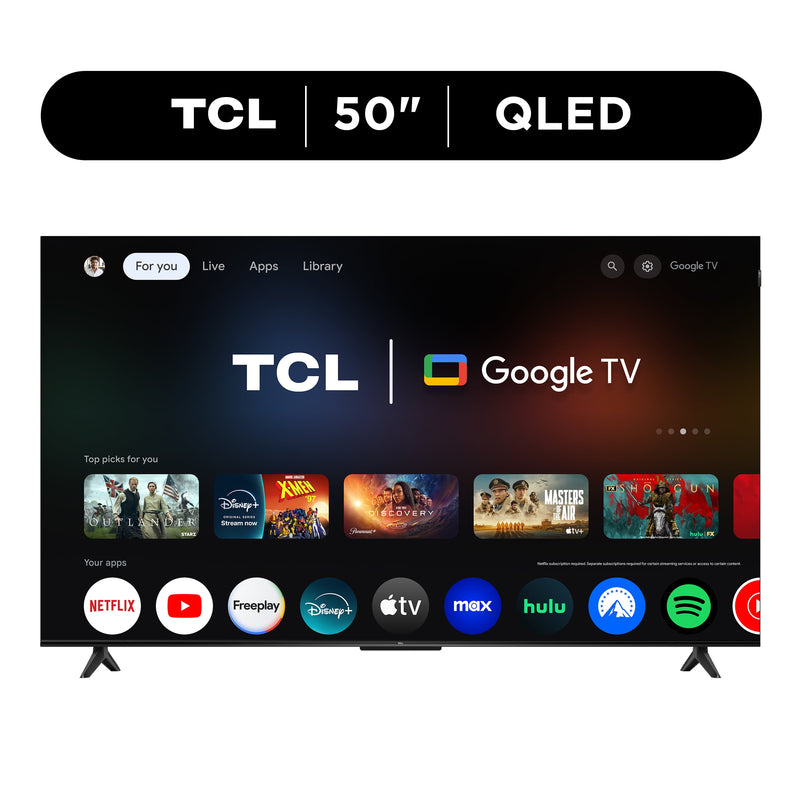 TCL 50" Q Series (NEW 2025) 4K UHD HDR QLED Smart TV with Google TV -Dolby Vision, Dolby Atmos, Motion Rate 120, HDR 10+, Auto Game Mode - 50Q51K-1