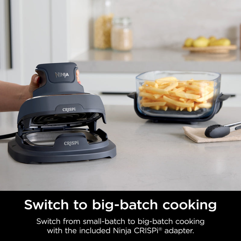 Ninja Crispi 4-in-1 Glass Air Fryer, 4 Qt & 6 Cup Containers, Designed Non-Toxic, Sage FN101SG-47