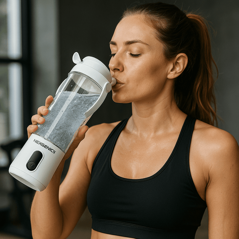 NEXGENICS Portable Blender – USB Rechargeable, 350ML, 6 Stainless Steel Blades – Personal Smoothie & Shake Mixer – Travel-Friendly, BPA-Free NEXPBW20 WHITE-2