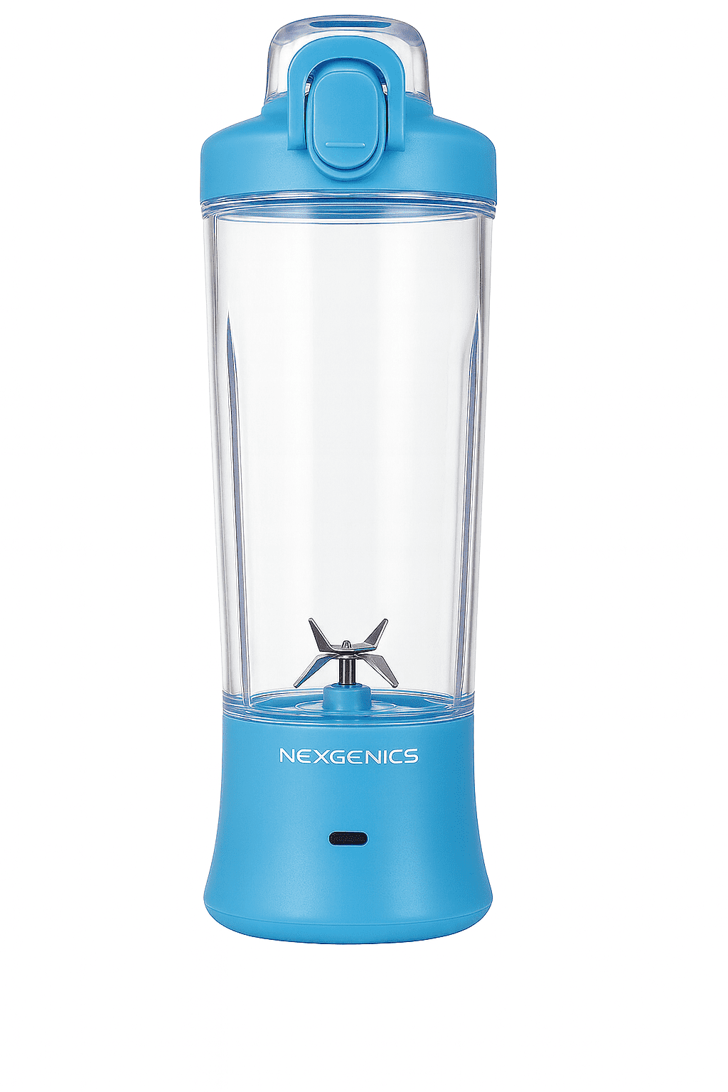 NEXGENICS Blast MAX Personal Cordless Blender for Smoothies, Frozen Drinks, Ice Crush, 20 oz. Twist & Go Vessel, Blue