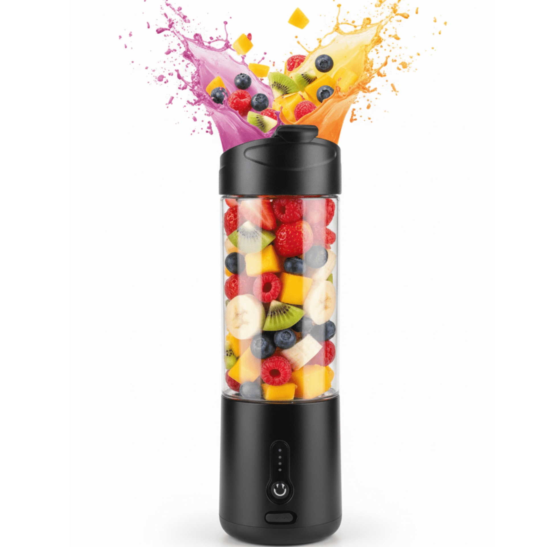 Nexgenics Portable Blender for Smoothies and Shakes – Rechargeable USB Personal Juicer Cup with Powerful Motor, BPA-Free Bottle, and LED Indicator – Ideal for Fruits (B