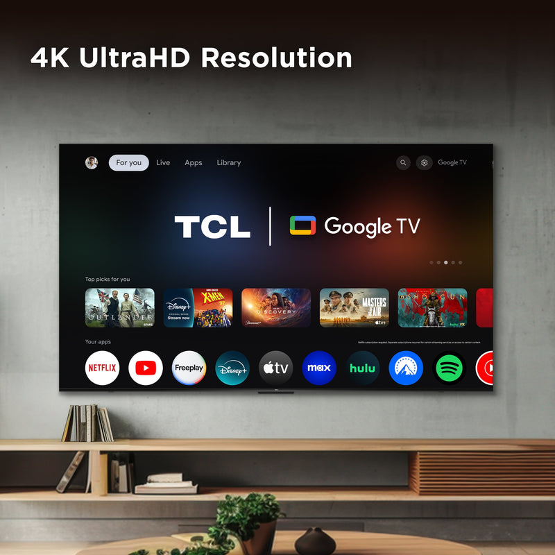 TCL 50" Q Series (NEW 2025) 4K UHD HDR QLED Smart TV with Google TV -Dolby Vision, Dolby Atmos, Motion Rate 120, HDR 10+, Auto Game Mode - 50Q51K-4