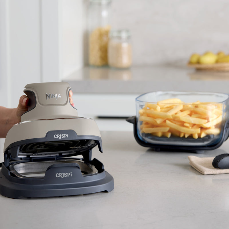 Ninja Crispi 4-in-1 Glass Air Fryer, 4 Qt & 6 Cup Containers, Designed Non-Toxic, Sage FN101SG-79