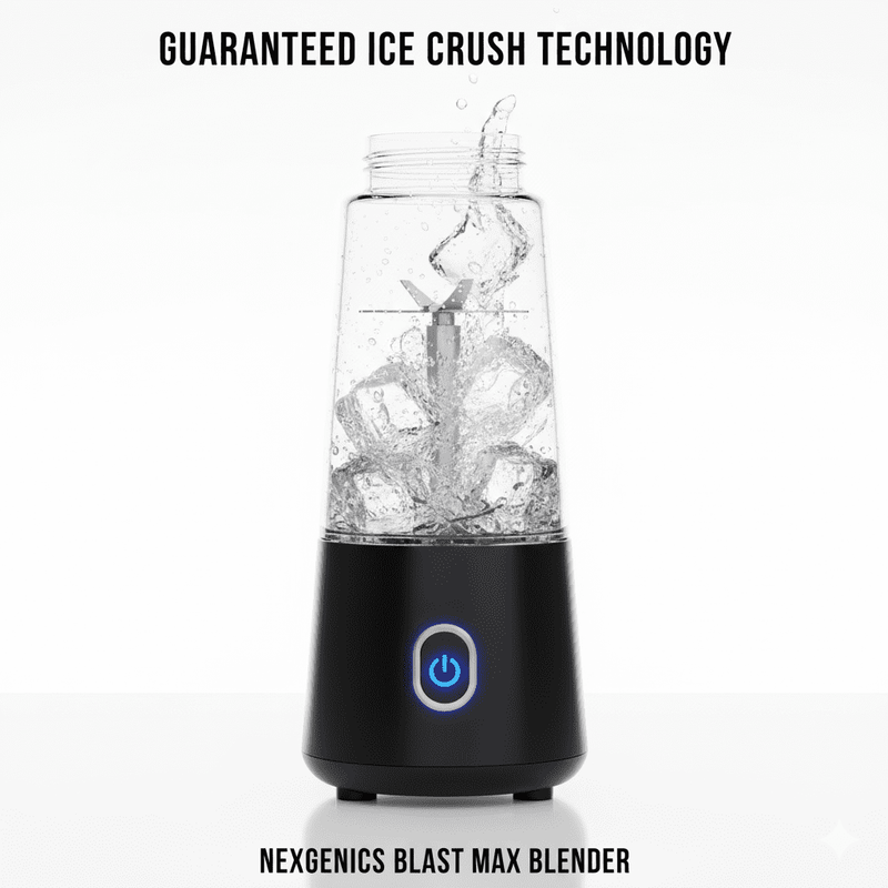 NEXGENICS Blast MAX Personal Cordless Blender for Smoothies, Frozen Drinks, Ice Crush, 20 oz. Twist & Go Vessel, Black-5