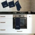 Rae Dunn Kitchen Towel, Oven Mitt & Potholder Kitchen Set 4-Pack, Navy Blue